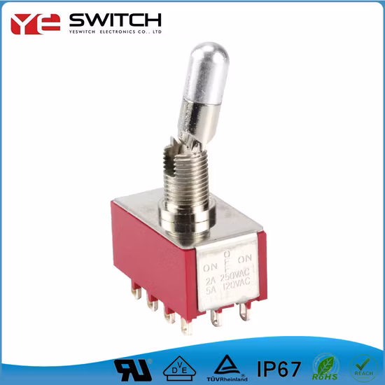 IP67 Waterproof Momentary Electrical on off Auto Power Switch Push Button UL Micro Toggle Switch