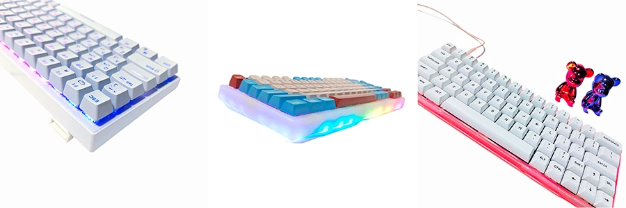 Hot Swappable Keyboard RGB Backlit PBT Keycaps Full Keys