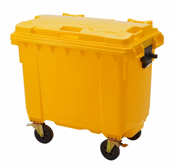 50L 100/120/240/360/660/1100 Liter HDPE Dustbin Outdoor Trash Can Waste Container Plastic Garbage Bin for Public