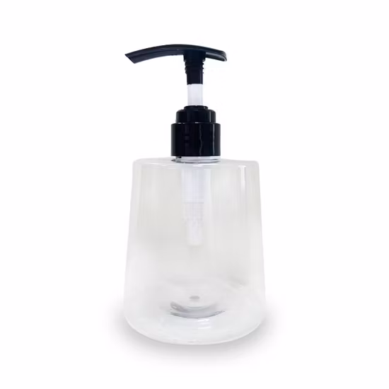 Factory 500ml Hand Wash Sanitizer Plastic Cosmetic Clear White Pet Bottle with Pump