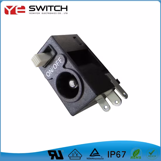 AC Current Expory Ring Waterproof Lock Slide Switch with Frame